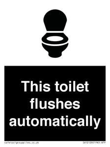 This toilet flushes automatically